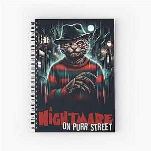 A Nightmare On Purr Street Spiral Notebook