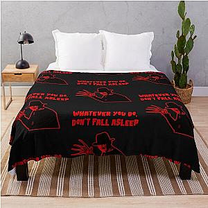 Nightmare 80s horror movies quotes  Throw Blanket