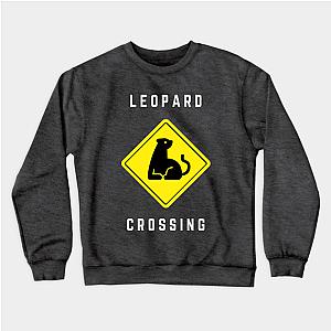 Animal Crossing Sweatshirts - Leopard Crossing Animal Road Sign Sweatshirt TP2712