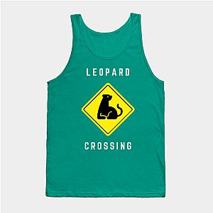 Animal Crossing Tank Tops - Leopard Crossing Animal Road Sign Tank Top TP2712