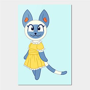 Animal Crossing Posters - Mitzi in a yellow dress Poster TP2712