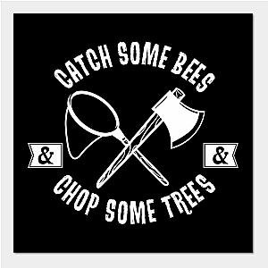 Animal Crossing Posters - Catch Some Bees and Chop Some Trees (White) Poster TP2712