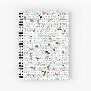 Animal Collective Nouns Spiral Notebook