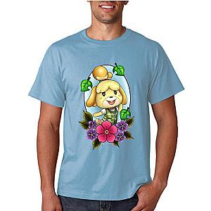 Isabelle Dog And Flowers Animal Crossing Cartoon Print T-shirt