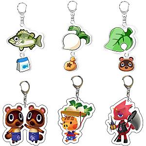 Animal Crossing Cartoon Animal Shaped Acrylic Keychains