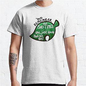 Animal Crossing T-Shirts - New Leaf "Bad Times" Quote Classic T-Shirts RB3004