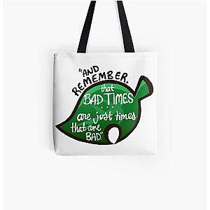 Animal Crossing Bags - New Leaf "Bad Times" Quote All Over Print Tote Bag RB3004