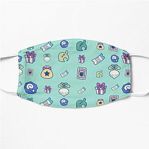 Animal Crossing Face Masks -  Animal Crossing repeating pattern Flat Mask RB3004