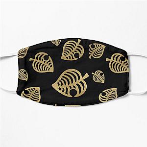 Animal Crossing Face Masks - Black and Gold Animal Crossing New Horizon Leaf Flat Mask RB3004