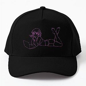 Pink Neon vaporwave Anime Girl Kawaii Tshirt Anime Tee Japanese Gift T-Shirt Anime Anime Baseball Cap RB0403