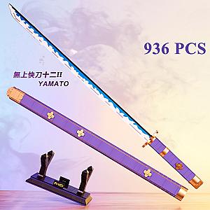 Japanese Anime Roronoa Zoro Sword Model Building Blocks Cosplay Simulation Katana  AL2502