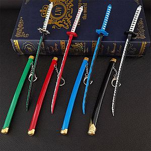 One Piece Katanas - 22Cm Roronoa Zoro Metal Sword Cosplay Anime Weapon Keychains Katanas Gift