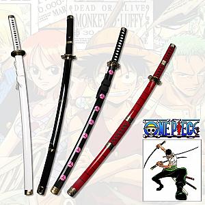 One Piece - 100cm Anime One Piece Roronoa Zoro Sword Toy Wooden Weapon Anime Gift
