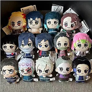 New 10cm Anime Demon Slayer Tomioka Giyu Kamado Tanjirou Kamado Nezuko Agatsuma Zenitsu Shinazugawa Genya Plush Toy Doll Gift