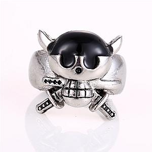 One Piece Roronoa Zoro Ring - Three Sworded Skull AP2302 Offical Merch