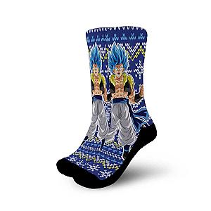 Gogeta Blue Socks Ugly Dragon Ball Anime Socks Gift Idea GAS1801