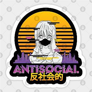 Vaporware Aesthetic Anti Social Anime Sticker TP0401