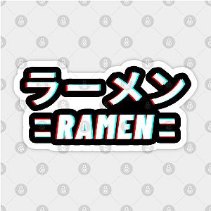 Ramen Noodles Japanese Kanji Anime Girl Sticker TP0401