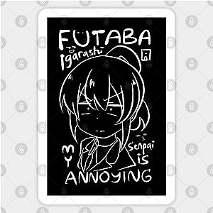 My senpai is annoying fall 2021 romance comedy romcom anime girl manga character futaba igarashi black Sticker TP0401