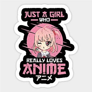 Just A Girl Who Really Loves Anime Chibi Girl Sticker TP0401