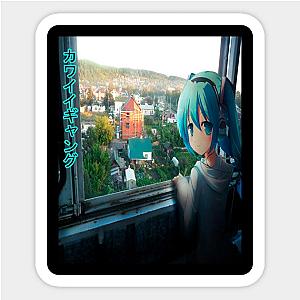 Hatsune Miku on a train Sticker TP0401