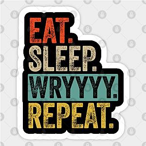 Eat sleep wryyyy repeat retro vintage Sticker TP0401