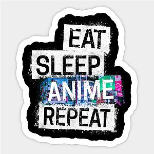 Eat Sleep Anime Repeat Sticker TP0401