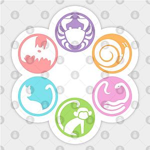 Bakemonogatari girls (Monogatari Series) icons (Shinobu Bat ver.) Sticker TP0401