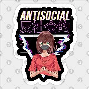 Anime Shirts Vaporware Aesthetic Antisocial Japanese Sticker TP0401