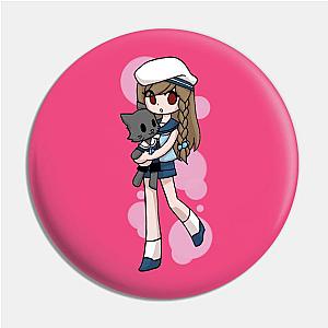 Anime Sailor Girl Hugging Cat Pin TP0501