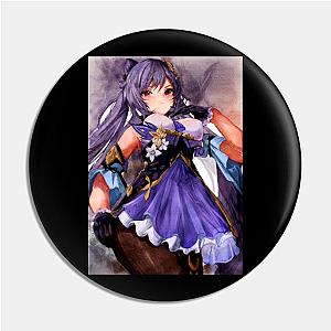 Keqing Anime Watercolor Pin TP0501