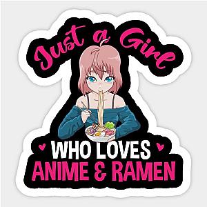 Anime Girl Ramen Japanese Otaku Sticker TP0401