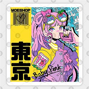 Anime Girl Pink Sticker TP0401