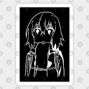 erased the town without me boku dake ga inai machi kayo hinazuki back to school fanart original hand drawn anime peek black Sticker TP0401