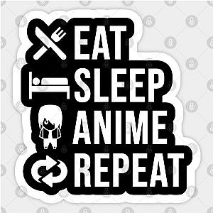 anime - eat sleep anime repeat Sticker TP0401