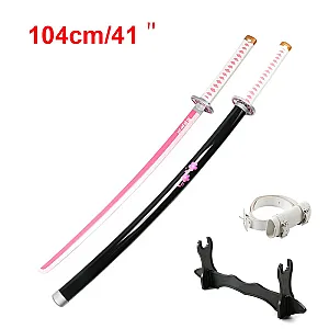 Anime Demon Slayer Katana Wooden Toy Sword 104cm/41in Character Weapons Props Tsuyuri Kanao Party Gifts