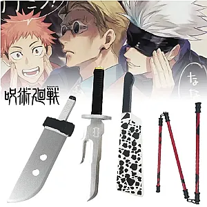 Real Size Toji Sword Katana Anime Jujutsu Kaisen Cosplay Prop Wooden Ninja Knife Japanese Katana Nanami Yuji Sword Kid Toy Gifts