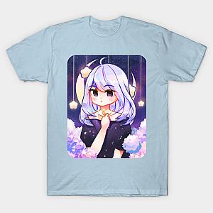 lilac starry night kawaii aesthetic anime girl T-shirt TP3112