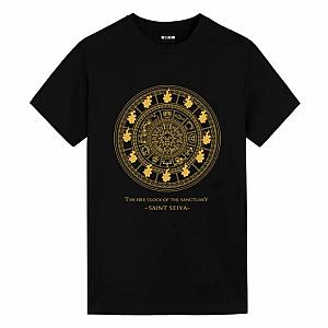 Brozing Fire clock Tee Saint Seiya Anime Graphic T Shirts WS2402 Offical Merch