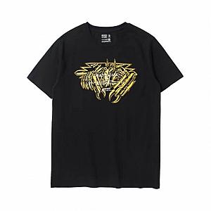 Saint Seiya Death Mask Tee Black Bronzing Tshirt WS2402 Offical Merch