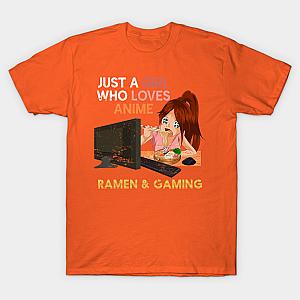 Kawaii Girl Gamer Ramen Noodles Anime T-shirt TP3112
