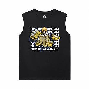 JoJo's Bizarre Adventure T-Shirts Hot Topic Anime Kujo Jotaro Black Sleeveless Tshirt WS2402 Offical Merch