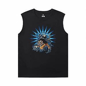 Vintage Anime Kujo Jotaro Tshirts JoJo Sleeveless T Shirt Black WS2402 Offical Merch