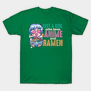 Just A Girl Who Loves Anime And Ramen Chibi Girl T-shirt TP3112