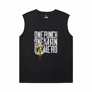 One Punch Man Black Sleeveless T Shirt Mens Japanese Anime Tees WS2402 Offical Merch