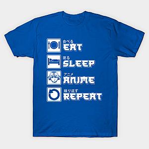 Eat Sleep Anime Repeat Anime Merch Otaku T-shirt TP3112