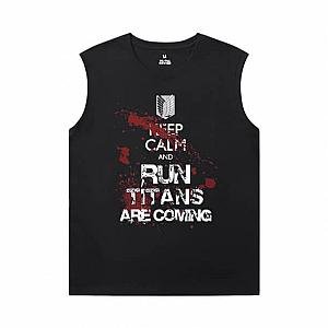 Attack on Titan T-Shirts Anime Black Sleeveless Tshirt WS2402 Offical Merch