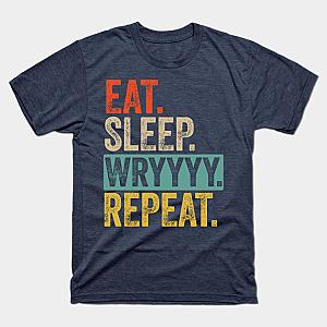 Eat sleep wryyyy repeat retro vintage T-shirt TP3112