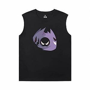 Pokemon Tee Shirt Quality Gengar Sleeveless T Shirts For Running WS2402 Offical Merch