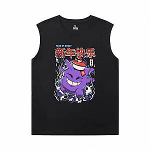 Pokemon Tee Hot Topic Gengar Sleeveless T Shirts Men'S For Gym WS2402 Offical Merch